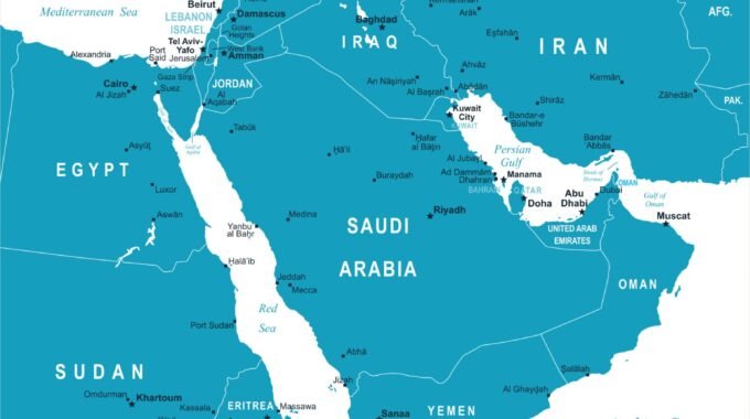 Detailed Map of the Middle East