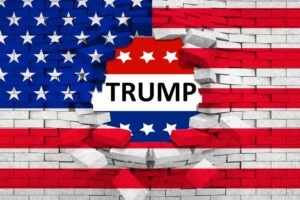 US Map with Trump in Middle