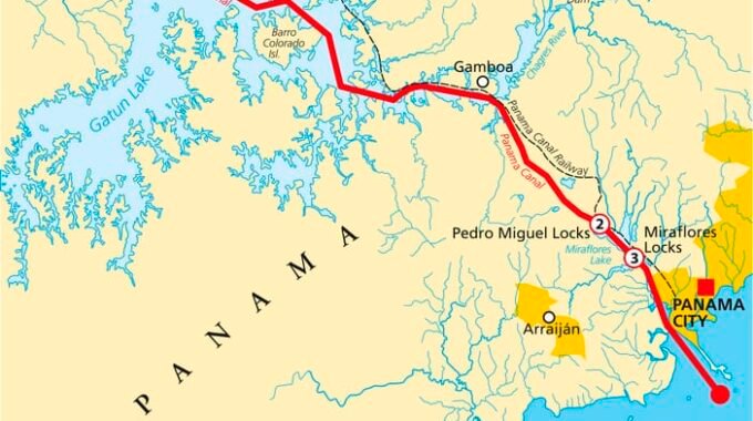 Panama Canal Map