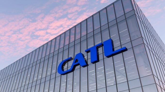 Logo of CATL on Building