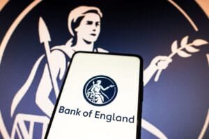 Bank of England Logo Displayed on Smartphone