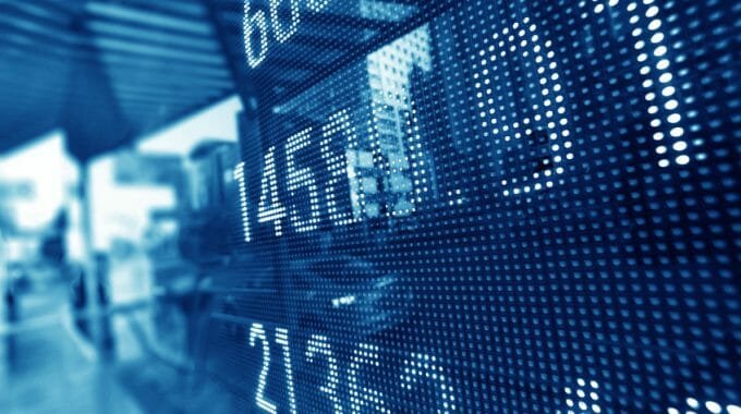 stock market price display