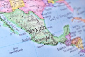 Physical Map of Mexico