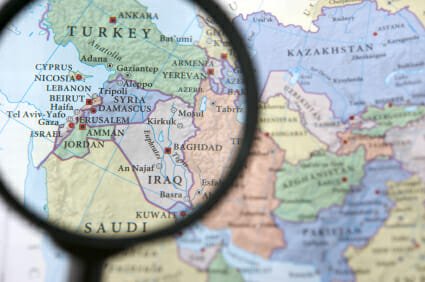 Map of Turkey in Near East
