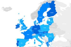 Vector map of EU, European Union